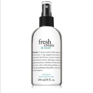 1 philosophy body spray NEW fresh cream and mint